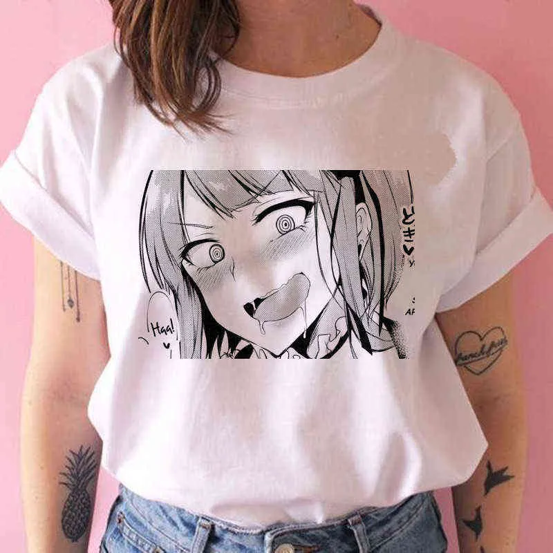 Senpai Himiko Toga Waifu Mujeres Camiseta Anime Divertido Kawaii 90s Camiseta japonesa Mujer Streetwear Ropa Camiseta Top Tee G220228