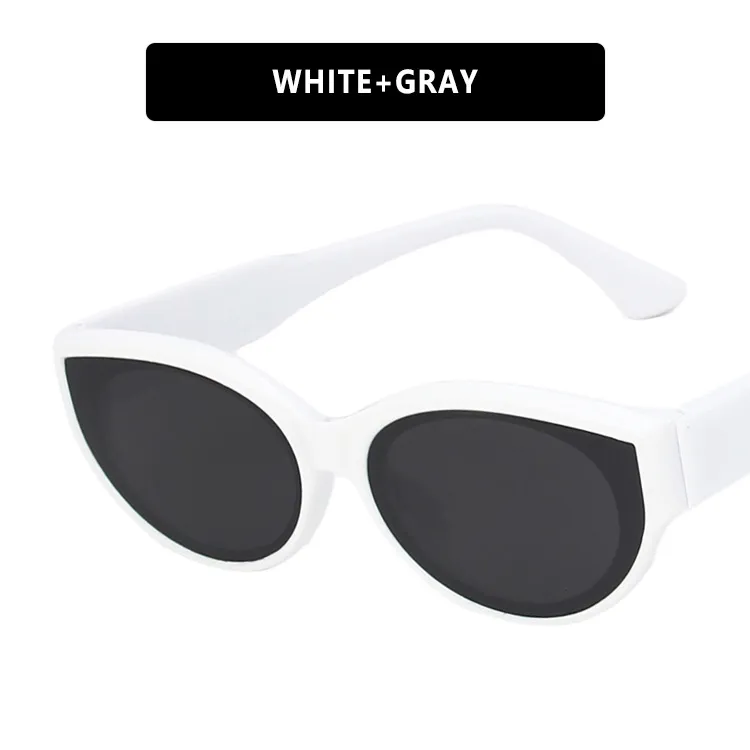 Lunettes de soleil Hip Hop ovales pour femmes, lunettes de soleil à la mode, élégantes, UV400253I