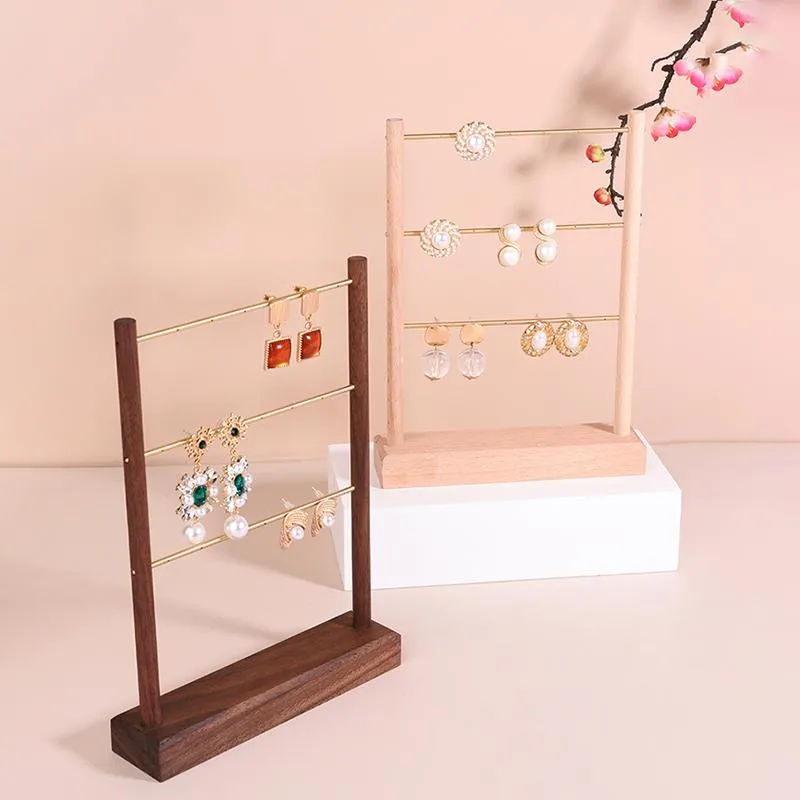 Smycken påsar väskor arrangör förvaring örhänge display stativ träuppsättningar för kvinnliga smycken tillverkar leveranser halsband hållare281m