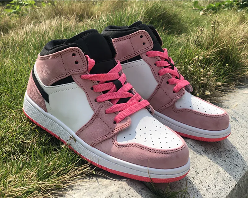 2021 High Quality Jumpman Women's Basketball Shoes Men's 1 S dirty-pink colour Outdoor Sports Sneaker With Box