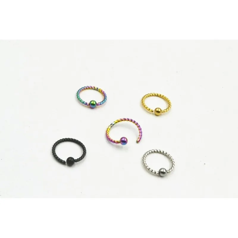 20g Surgical Steel Twist Eyebrow/ Nose/Ear/ Lip/labret Ring,BCR Body Piercing Earring tragus Diath ring