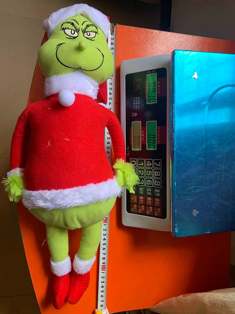 Adorno navideño Grinch realista animado, regalo navideño realista, decoración de la habitación del hogar, muñeca Kid039s 21102189093102502958