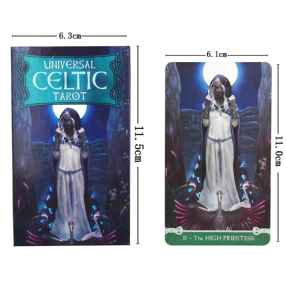 Universal Celtic Tarot 78 Cards Deck Floreana Nativo Juego con e Guidebook Board Divination Reading Love Moon Near me Beginners