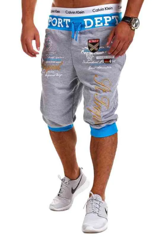 ZOGAA Men Pants New Shorts Men's Loose Short Cotton Trousers Bodybuilding Jogger Mens Brand Durable Sweatpants Workout-Short H1206
