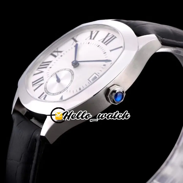 41mm Drive De WGNM0003 Horloges Witte Wijzerplaat Zwitsers Quartz Herenhorloge Rose Gouden Kast Bruine Lederen Band Sport Horloges Hoge Quali2572