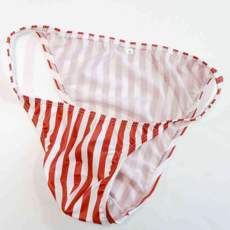 Yeni Seksi Iç Çamaşırı Erkek Düşük Bel Külot Likra Yıldız Çizgili Erkekler Için Bikini Erkek Eşcinsel Külot Külot Thongs H1214