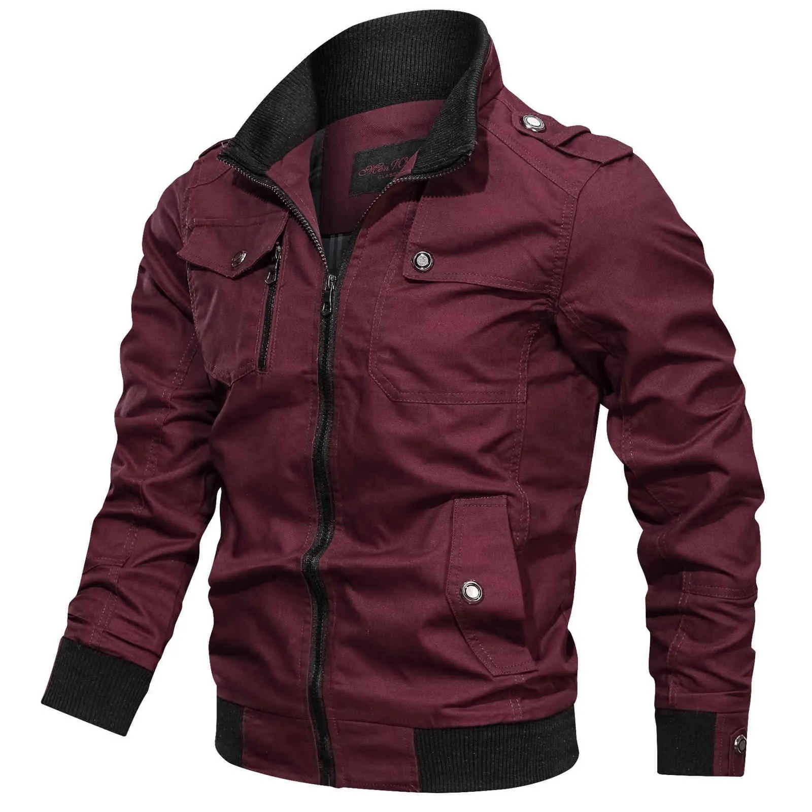 Toppkvalitetsmäns funktion av vindmärket Jacka Casual Streetwear Tactical Bomber Windbreaker Jackor Höst Vinter 211029