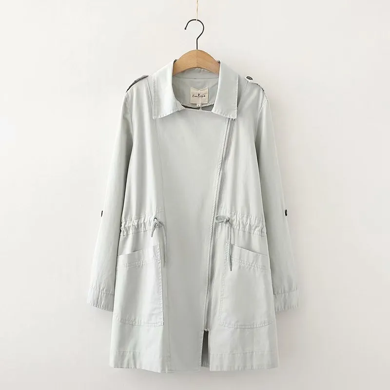 Trench lungo da donna vintage cammello a pieghe larghe Sping Autunno casual da ufficio da donna con colletto rovesciato Capispalla femminile Cappotto chic 210515