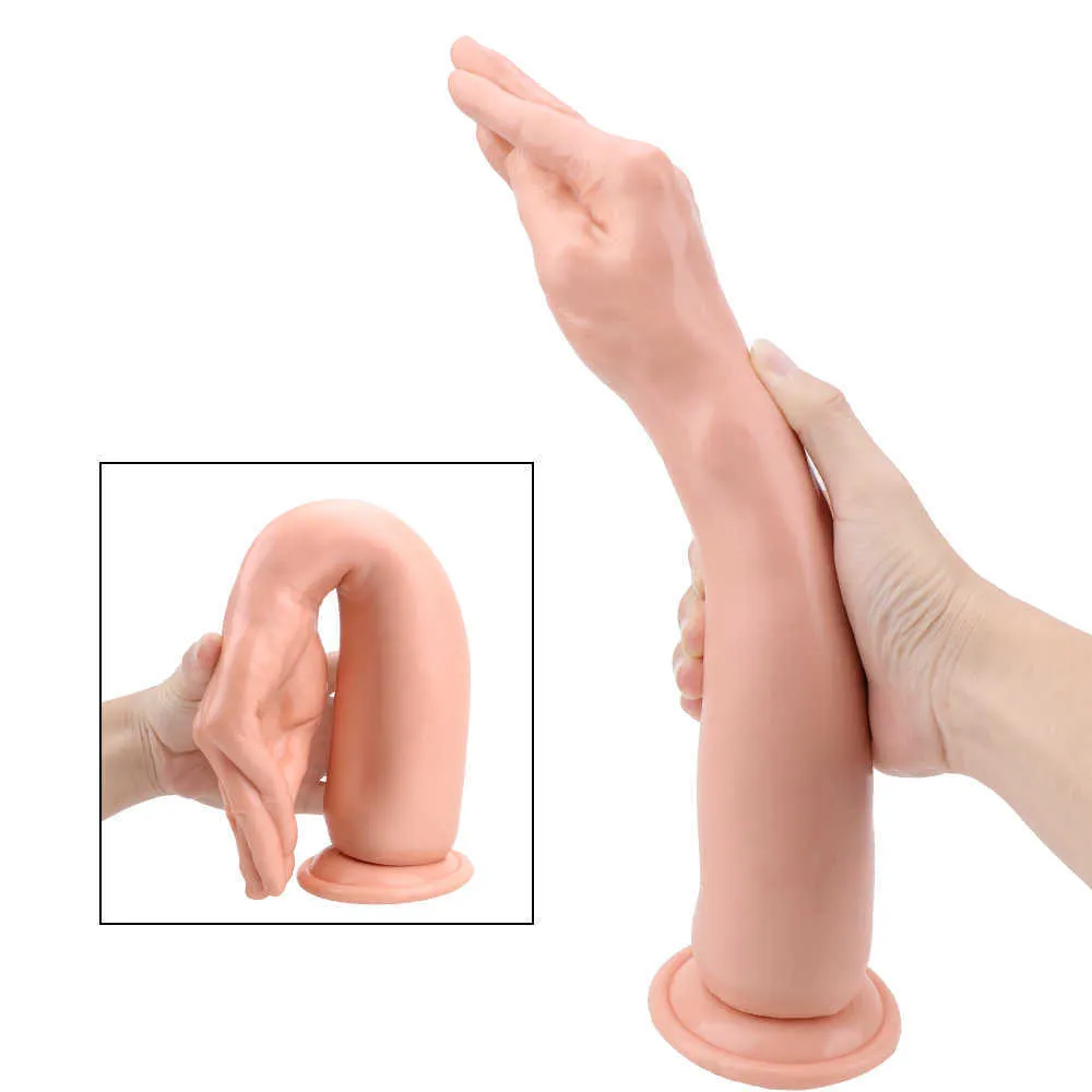 Dildos för anal plugg rumpa fylld konstgjord handform super stora silikon sexleksaker för kvinnor män gay med sugkopp S08247546582