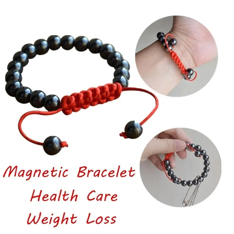 Geweven 8 mm natuurlijke hematiet magnetische therapie armband gezondheidszorg antiraradiatie armband geschenken voor mannen vrouwen79762347355887