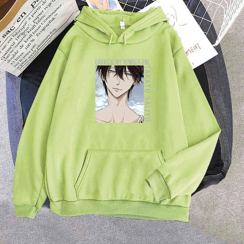 Takato SAIJYO Anime Hoodies Kadınlar Dakaichi Benim Number Bir Baskı İlkbahar / Sonbahar Streetwear Boy Tişörtü Estetik Harajuku Y0820