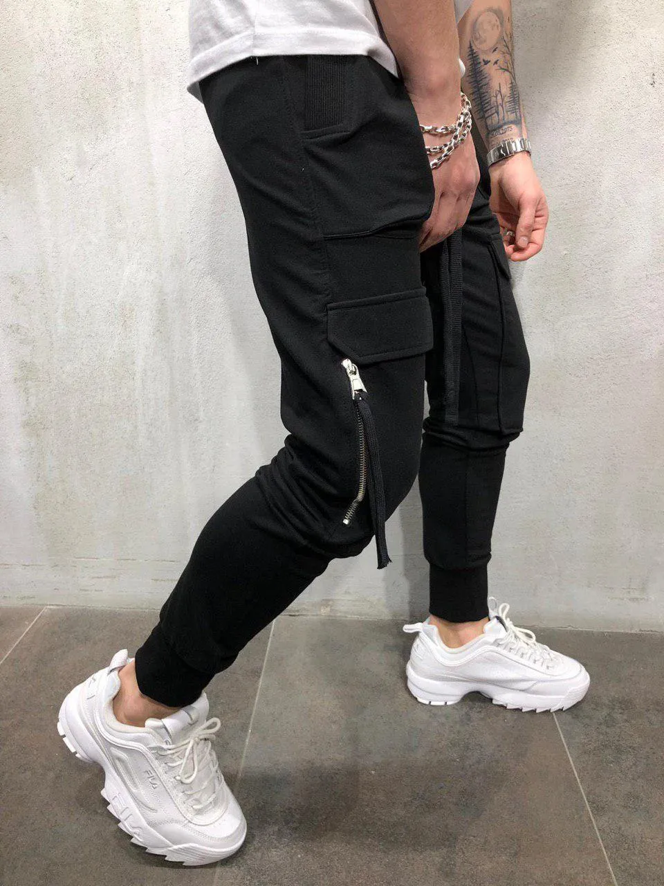 Styles hommes décontracté survêtement solide Hip Hop haute rue pantalon pantalon arriver danse vêtements de sport Baggy sarouel pantalons pantalons de survêtement T