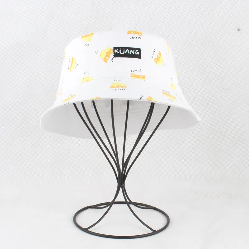 파나마 버킷 모자 남녀 여름 버킷 캡 바나나 프린트 노란 모자 밥 모자 힙합 고로 낚시 어부 모자 1931