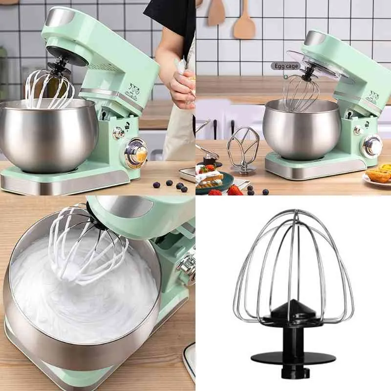 6Wire Whip Tilthead Stand Mixer rostfritt stål Kökblandning Byte av ersättning Kompatibel med Biolomix Egg7798514