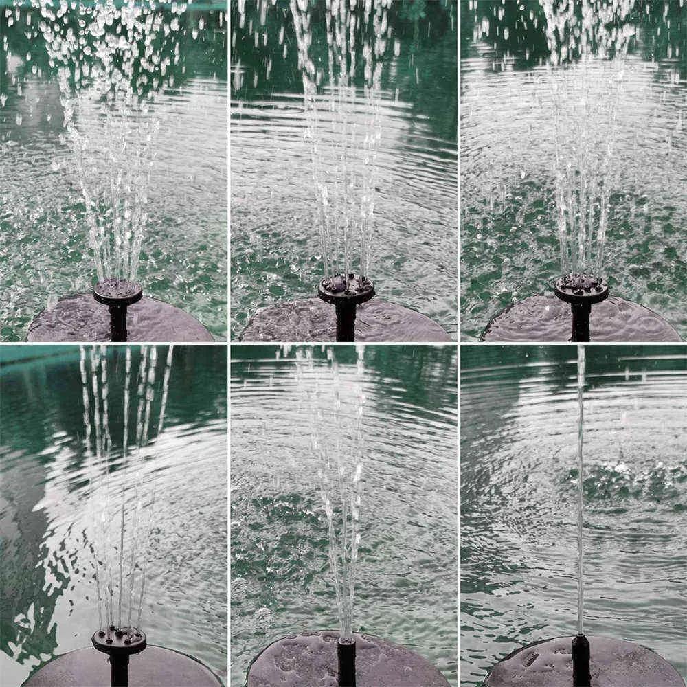 Fontana solare galleggiante Decorazione del laghetto da giardino Pannello alimentato Pompa Decorazione del prato del patio 210713