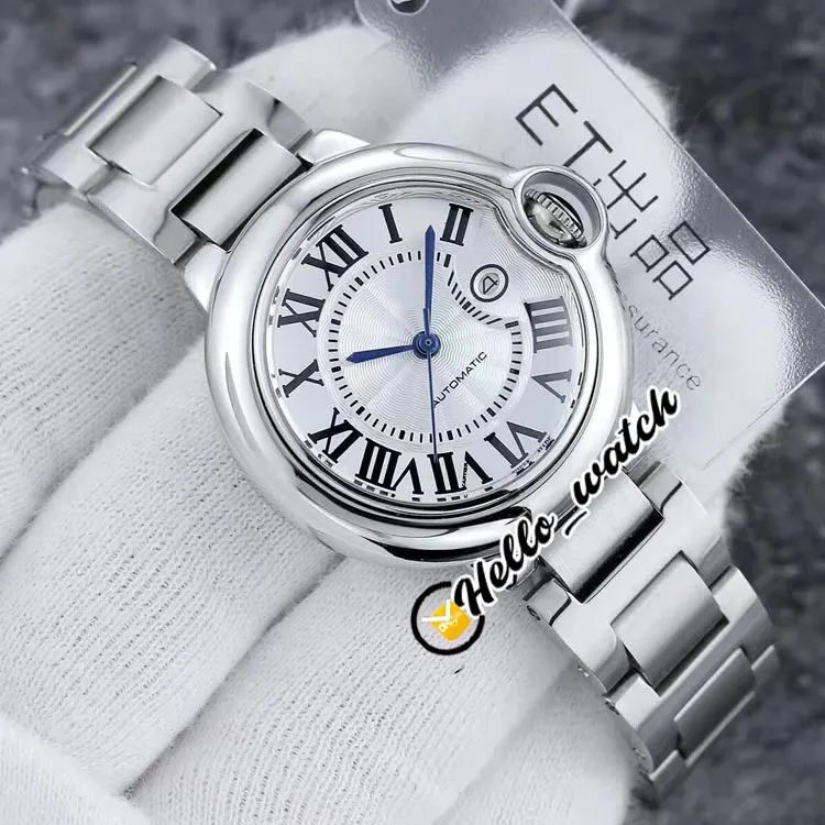 33 мм V2 W2BB0002 W2BB0023 Модные женские часы Япония NH05 NH06 Женские часы Белый текстурированный циферблат Браслет из стали из золота 18 карат Сапфир Wr210H