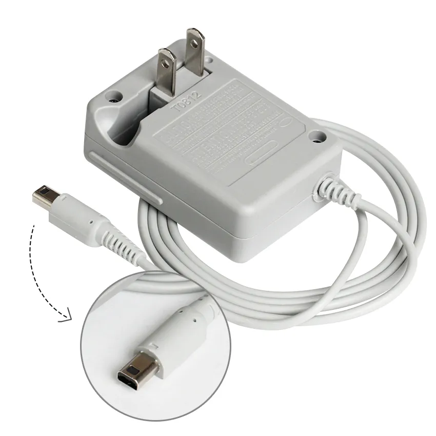 US 2Pin Plug Wall Charger för Nintendo LL XL 3DS Home AC Power Adapter5153678