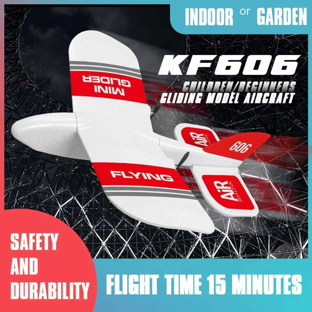 KF606 EPP Flood Slider RC samolot Latający samolot 24 GHz 15 minut Fligt Time Pianowa Pięte Zabawki dla dzieci Prezenty 2109251499986