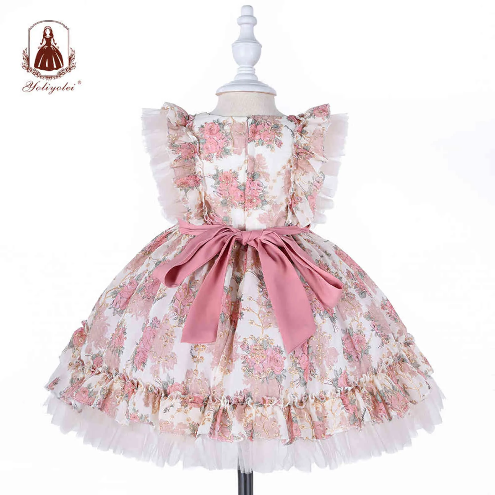 Yoliyolei Spanish Lolita Baby Dress Embroidery Girls Gowns Kids Child Princess 1st Birthday Party Clothes New Born Girls Dresses G1129