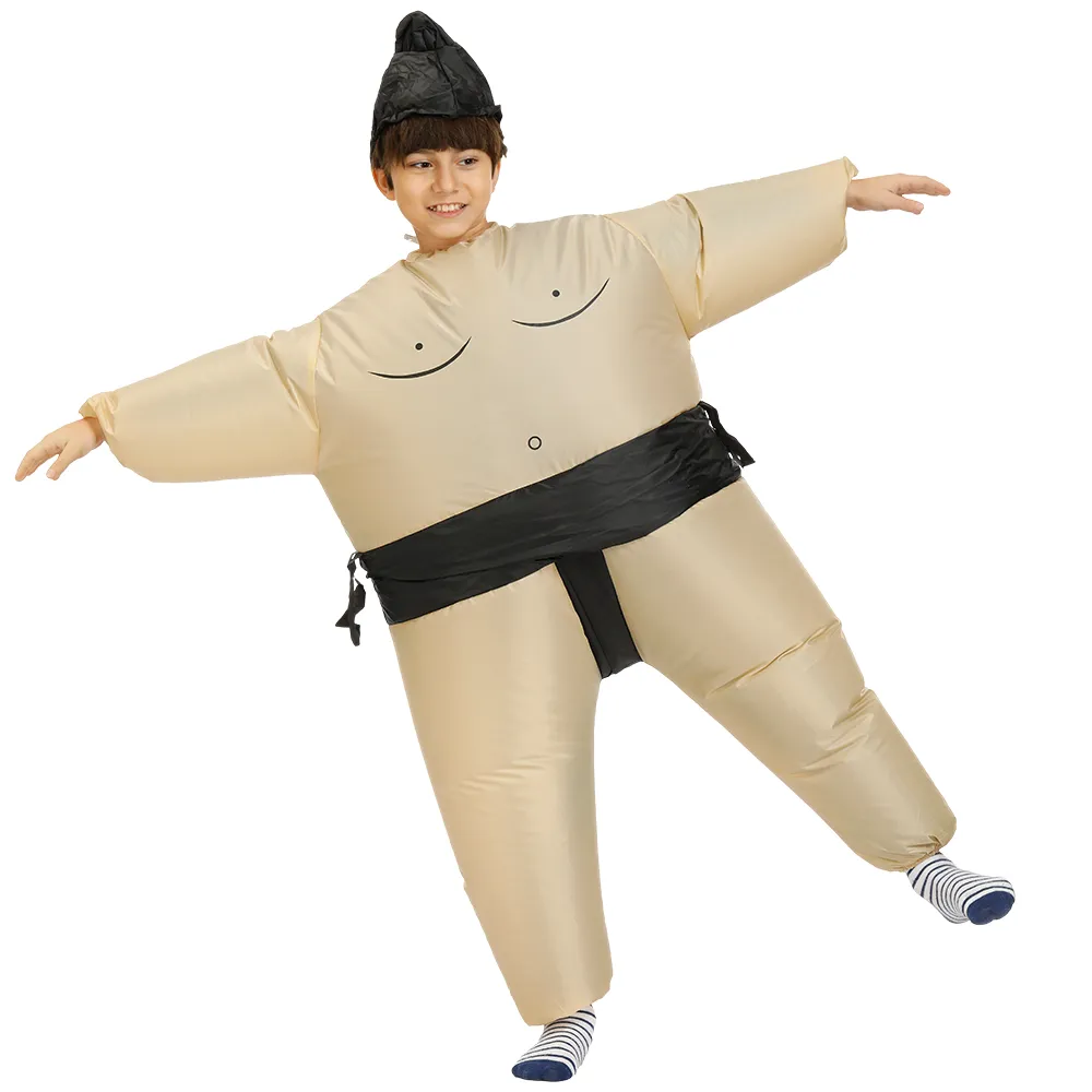 Mascot CostumesKids Sumo Inflatable Costumes Christmas Halloween Purim Costume Boys Girls Carnival Party Dress Suit ClothingMascot doll cos