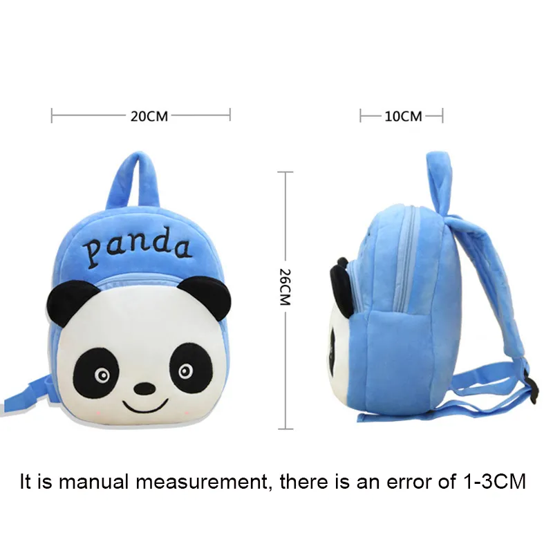 Personliga tecknade barn panda plysch ryggsäckar djur dagis barn kawaii skolväska barn flickor pojkar ryggsäckar4986056