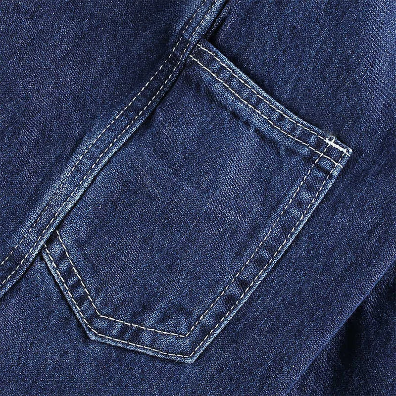Retro Blue Woman Jeans Causal Loose Baggy High Waist Skinny Pockets Cargo Pants Zipper Button Wide Leg Mujer Pantalones 210922