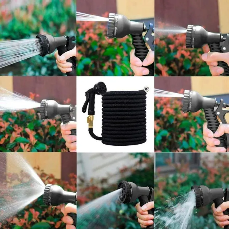 Оборудование для полива, садовый шланг 25–100 футов, расширяемый магический гибкий водяной шланг, версия EUUS, пластиковые шланги с распылителем To278x