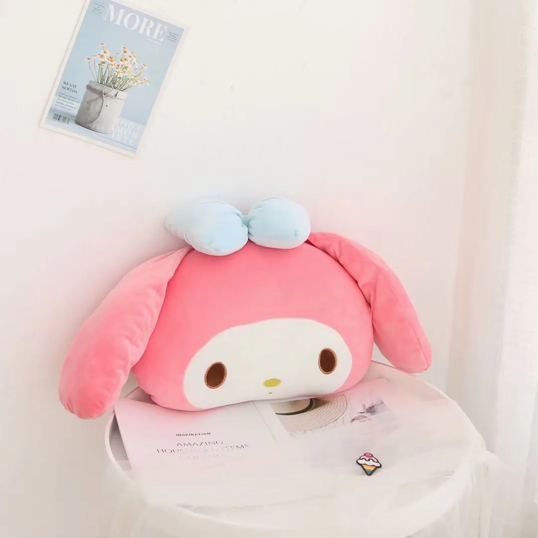 Новая плюшевая декоративная подушка Kuromi Melody Kawaii, обнимающая аниме, мягкие игрушки, изысканные подарки для девочек282T