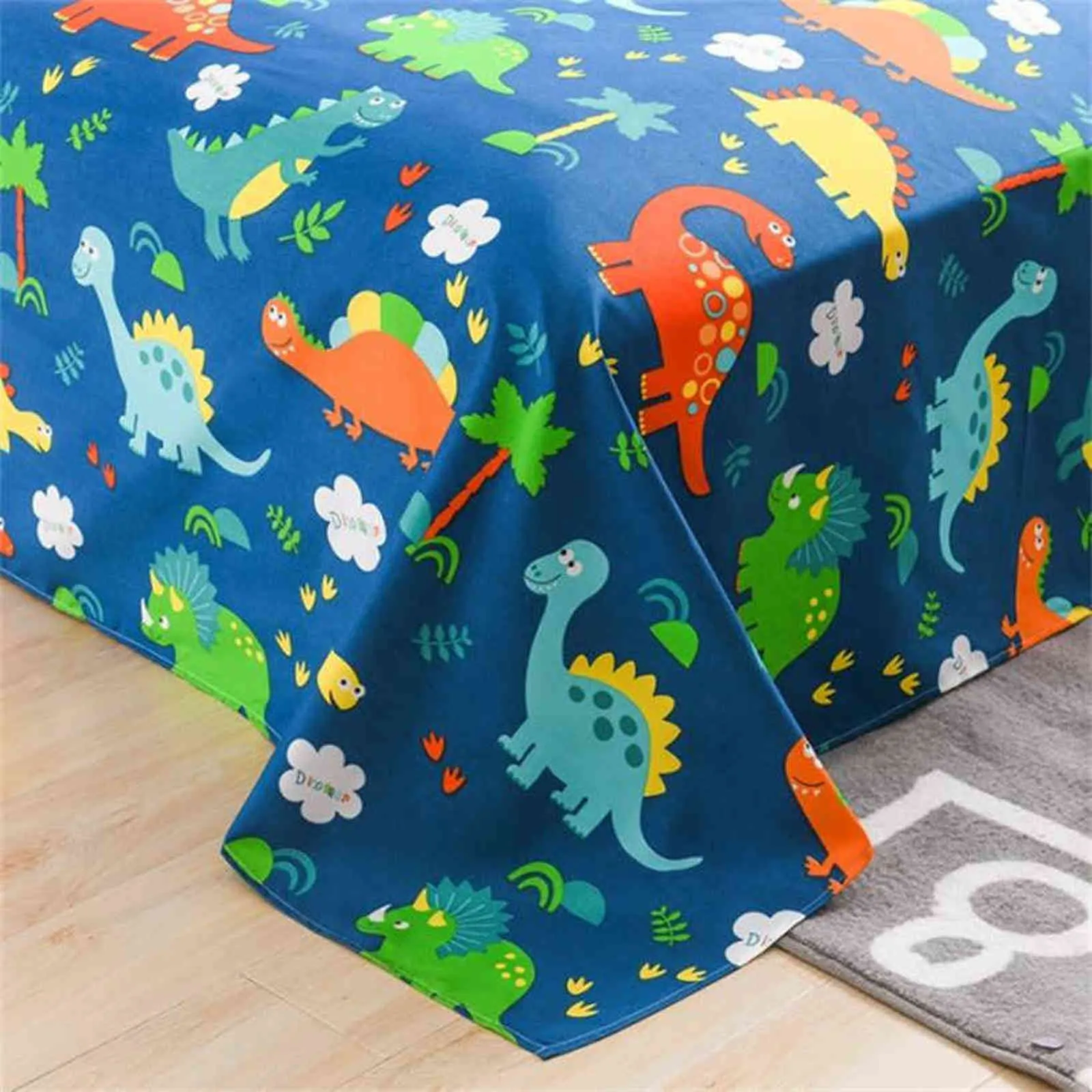 Cartoon Dinosaurier Kinder Kinder Bettwäsche Set 4 Stück Bettbezug Set Mädchen Junge Nette Kawaii Quilt Abdeckung Bettlaken Bettwäsche kissenbezug H272E