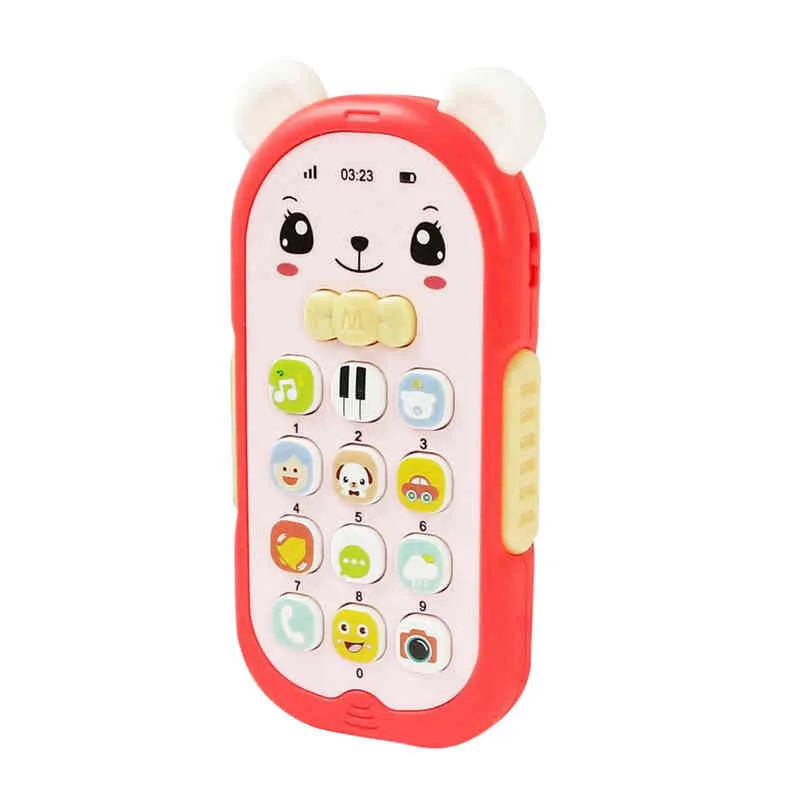 Детские игрушки для телефона Ранний образовательный мобильный телефон игрушки для мальчиков девочек учиться подарок притворяться на 1 2-летний со звуком и музыкой G1224