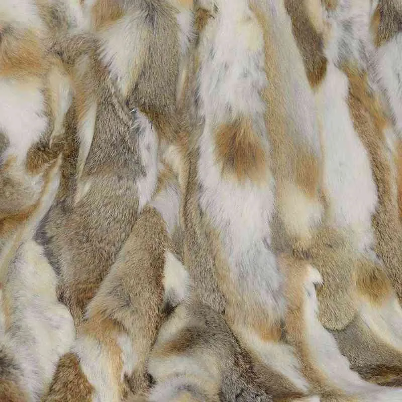 MS Softex Coperta in pelliccia di coniglio naturale Patchwork Real Throw Factory OEM Cuscini morbidi 211227186n
