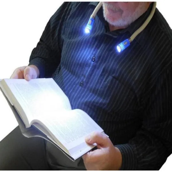 Luci da libro Mani flessibili Lampada da lettura a collo a LED Lampada da lettura notturna da campeggio MAL9992778
