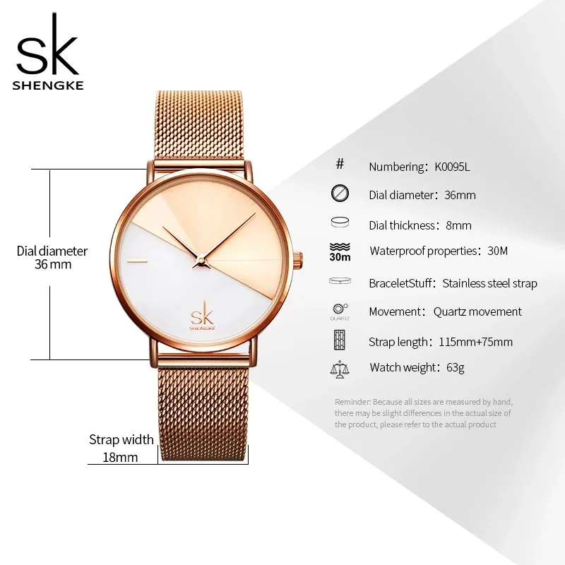 Shengke sk féminins bracelet watch set cuir bracelet watch vintage Lady montre une horloge irrégulière mujer bayan kol saati montre féminino2882