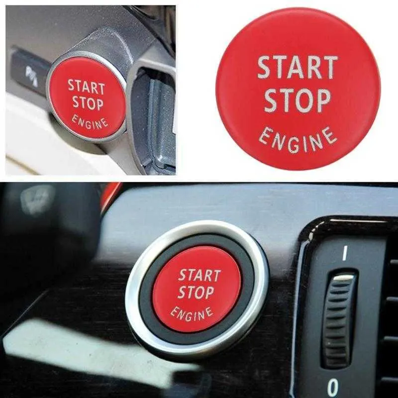 New Car Engine START Button Replace Cover STOP Switch Accessory Key Decor for BMW X1 X5 E70 X6 E71 Z4 E89 35 Series E90 E91 E604211662
