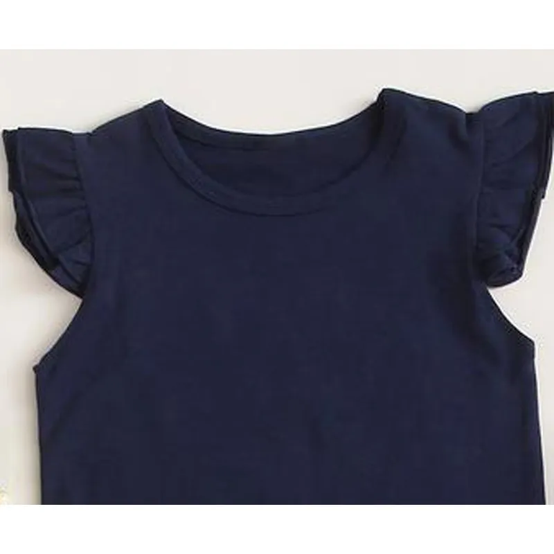 Baby Girl Lato Set Fashion Solid Color Bez Rękawów Top T-shirt + Spodenki w paski Bawełniane ubrania 2 Sztuka 210515