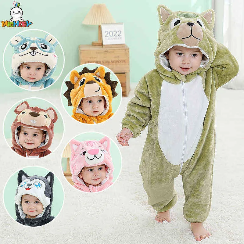 Pyjamas pour enfants Enfants Bébé Animal Vêtements de Nuit Filles Cosplay Pyjama Garçons Combinaison Onesie Panda Pyjama 211130