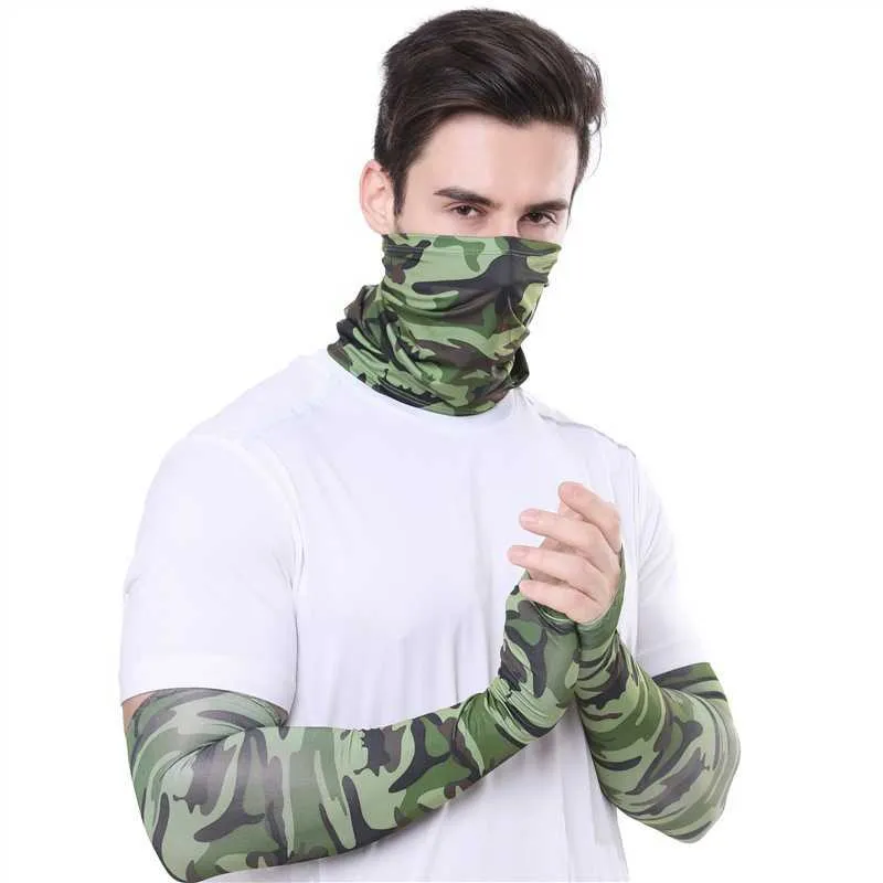 Bandana Maschera il viso Maniche il braccio rinfrescanti Sciarpe escursionismo Sport all'aria aperta Runnling Camping Basket Collo Braccio Protezione UV estiva Y1020