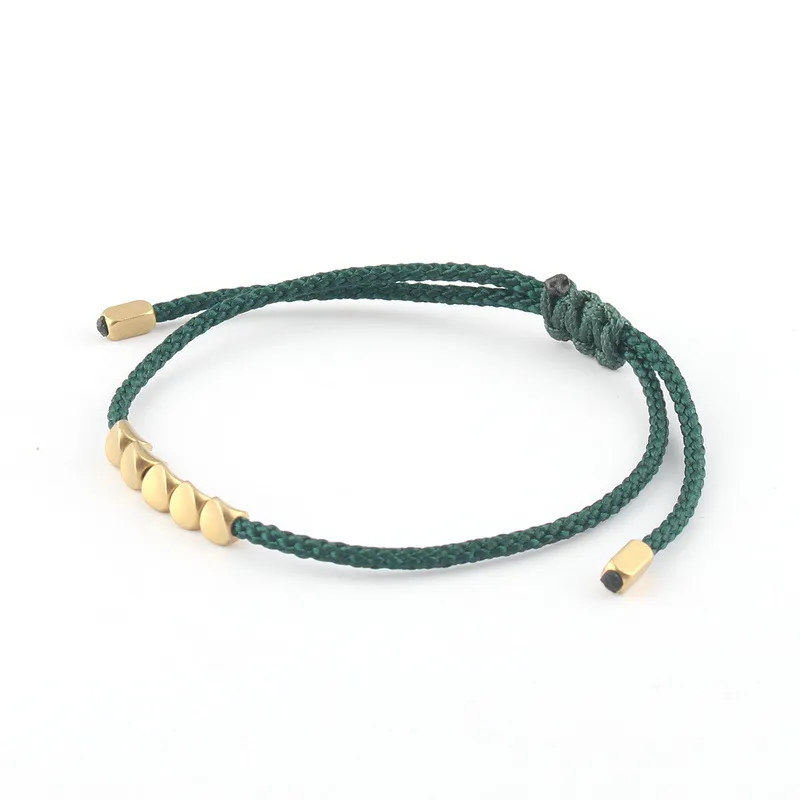 GOODCHANCEK – bracelet tibétain en perles de cuivre, corde porte-bonheur réglable, fait à la main, pour femmes et hommes, bouddhiste