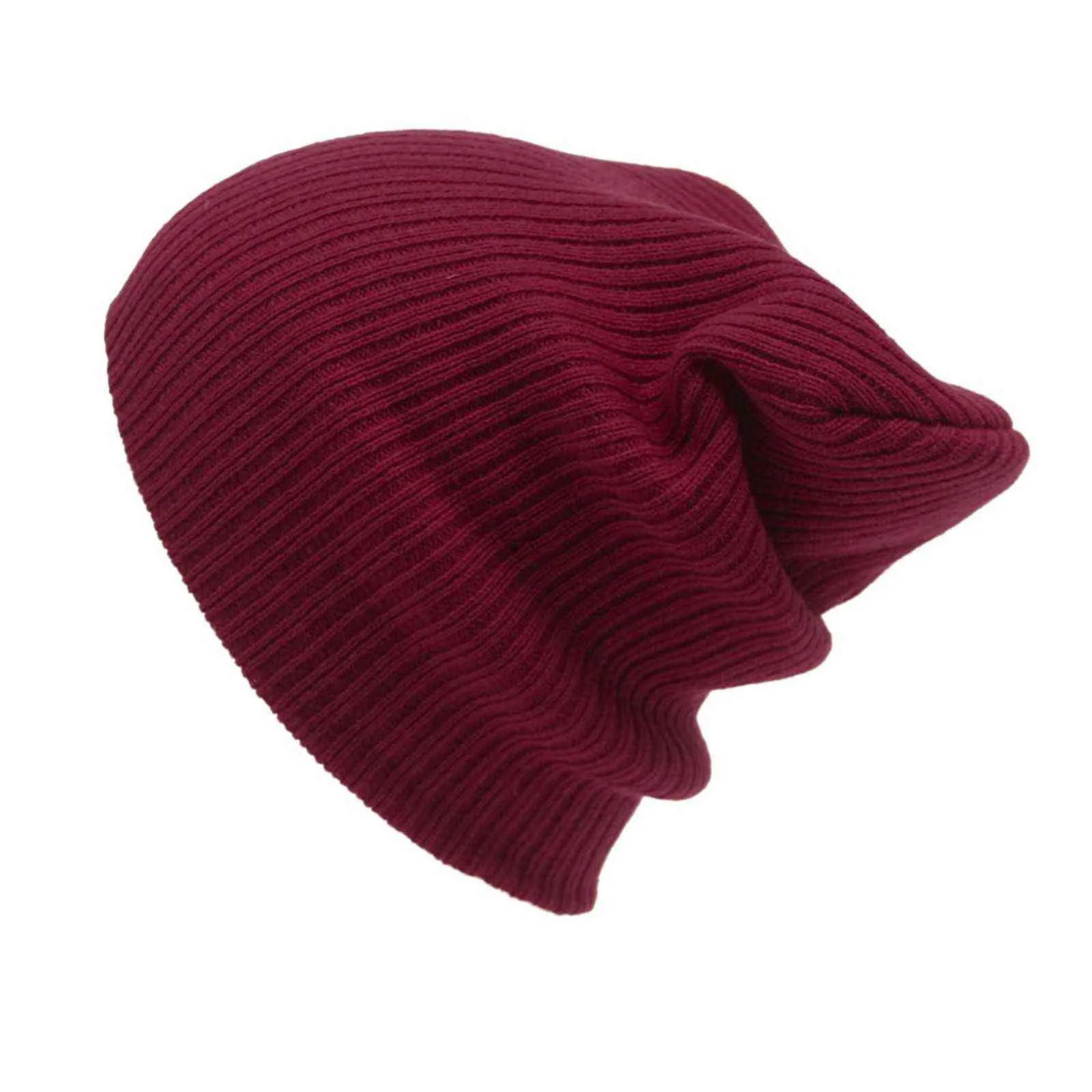 Ny vinter varm stickad beanie cap män kvinnors solida ull stickad hatt kpop stil ull beanie elegant all-match hatt 2020 y21111