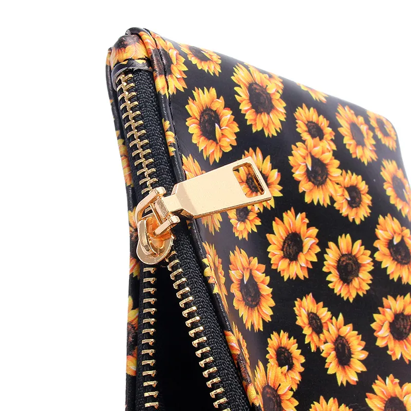 PU Bierek Monety torebki bransoletki portfel Kobieta torebka skórzana wisiorek Tassel Projektanci torebki Lampart Sunflower Print Ladies Bag2470