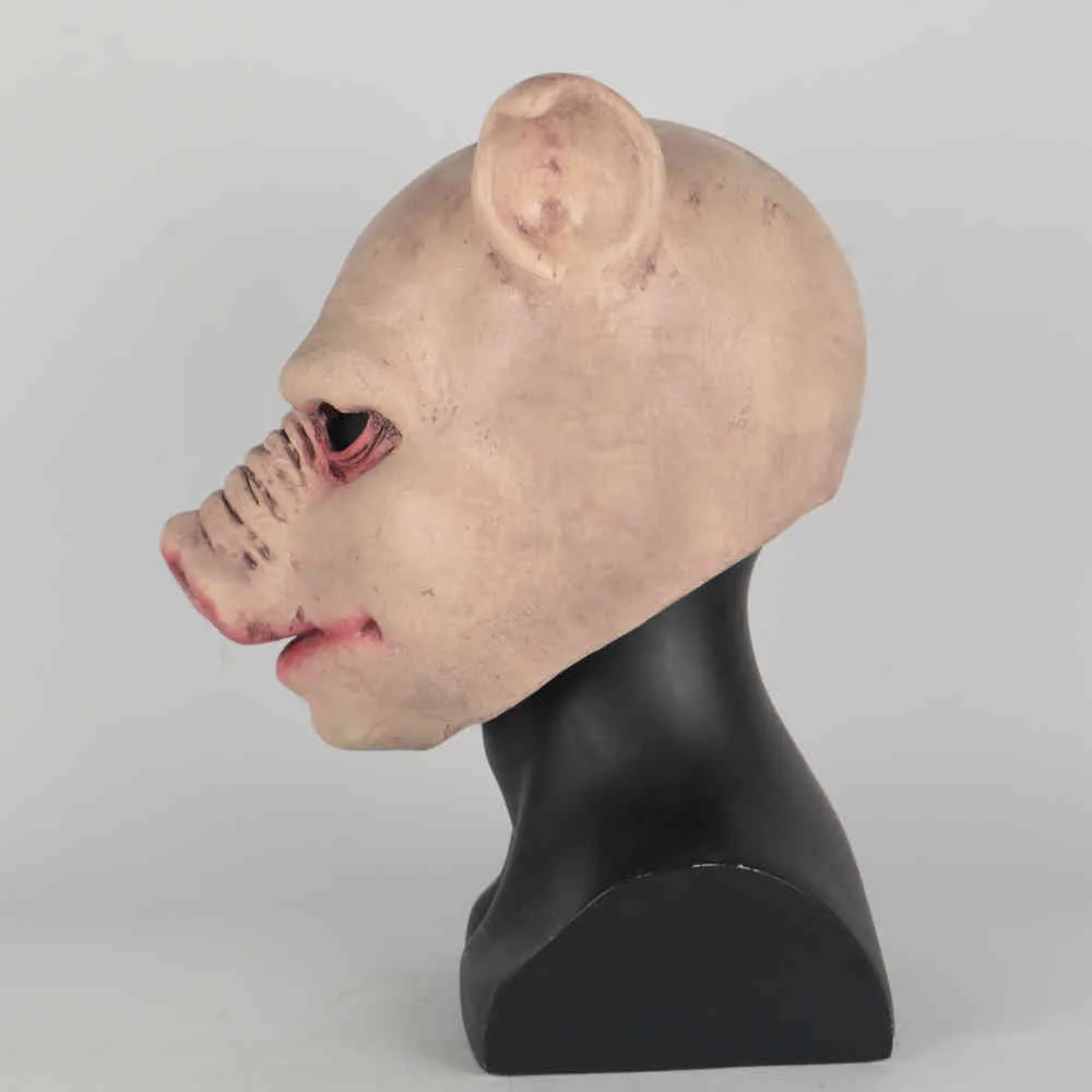 Máscara durável Funny Terror Masquerade Máscaras de Porco Látex Festa de Halloween Acessório Adereços