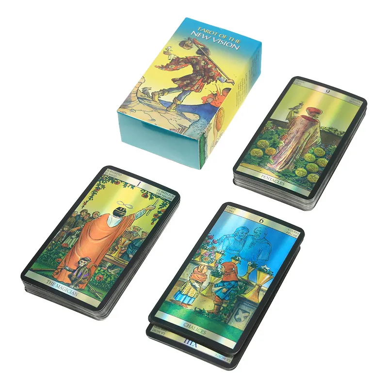 78 / PCS Carte La nouvelle vision Tarot Version anglaise Oracles Oracles Divination Fate Game Deck Table Table Board Games Joureaux Individu