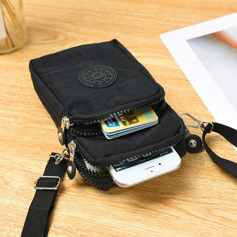 Mini cou sac à bandoulière portefeuilles de voyage petit messager pochette d'argent mettre les clés téléphone passeport cartes sac à main