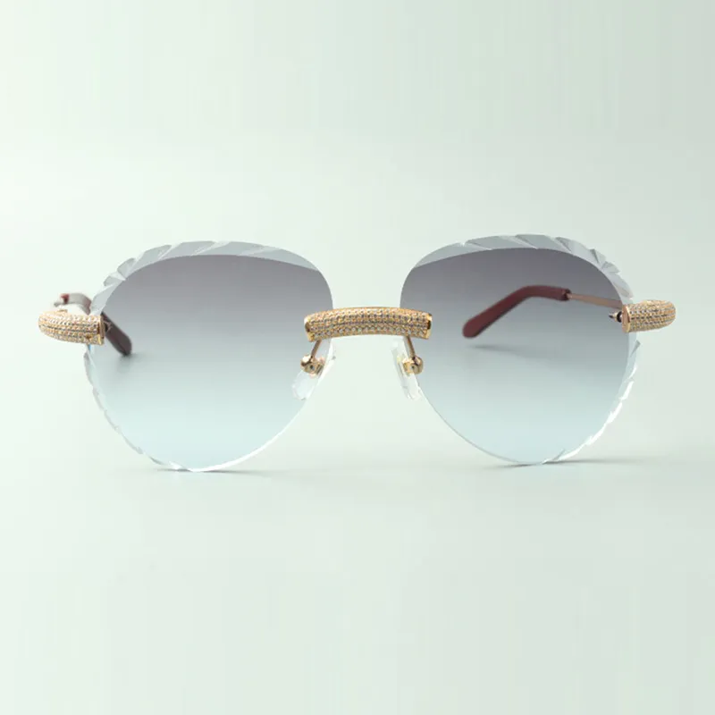 Дизайнерские солнцезащитные очки Direct s 3524027 с дужками из металлической проволоки с алмазным паве и линзами с ограненными линзами, размер 18–140 мм304B