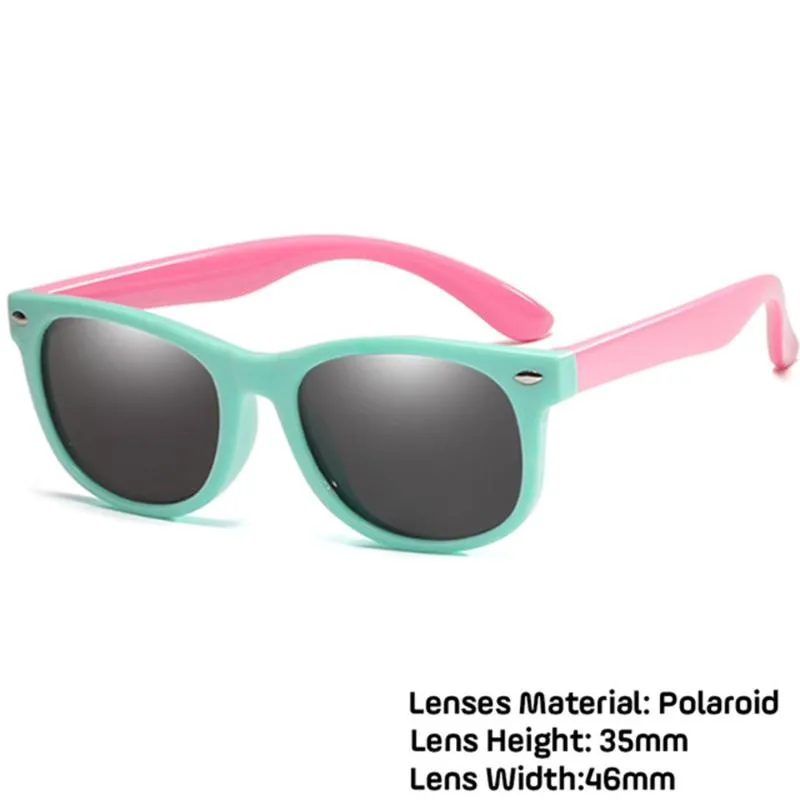 Детские поляризационные солнцезащитные очки TR90 для мальчиков и девочек, силиконовые защитные очки в подарок для детей, UV400, винтажные очки186z