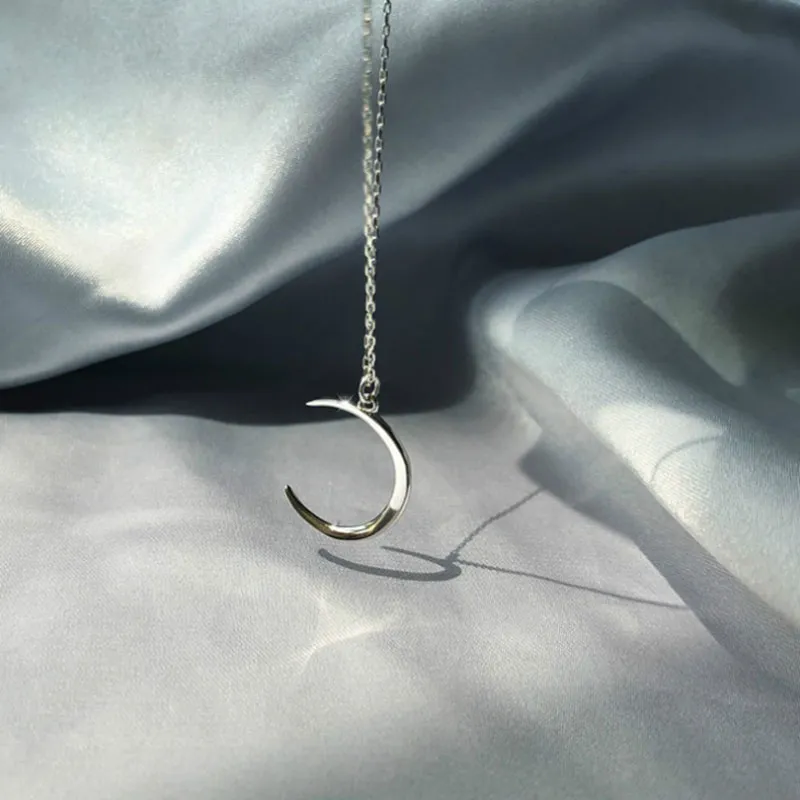 Moda dolce collana di luna d'oro gioielli color argento collane con pendente a catena a mezzaluna clavicola regali da donna