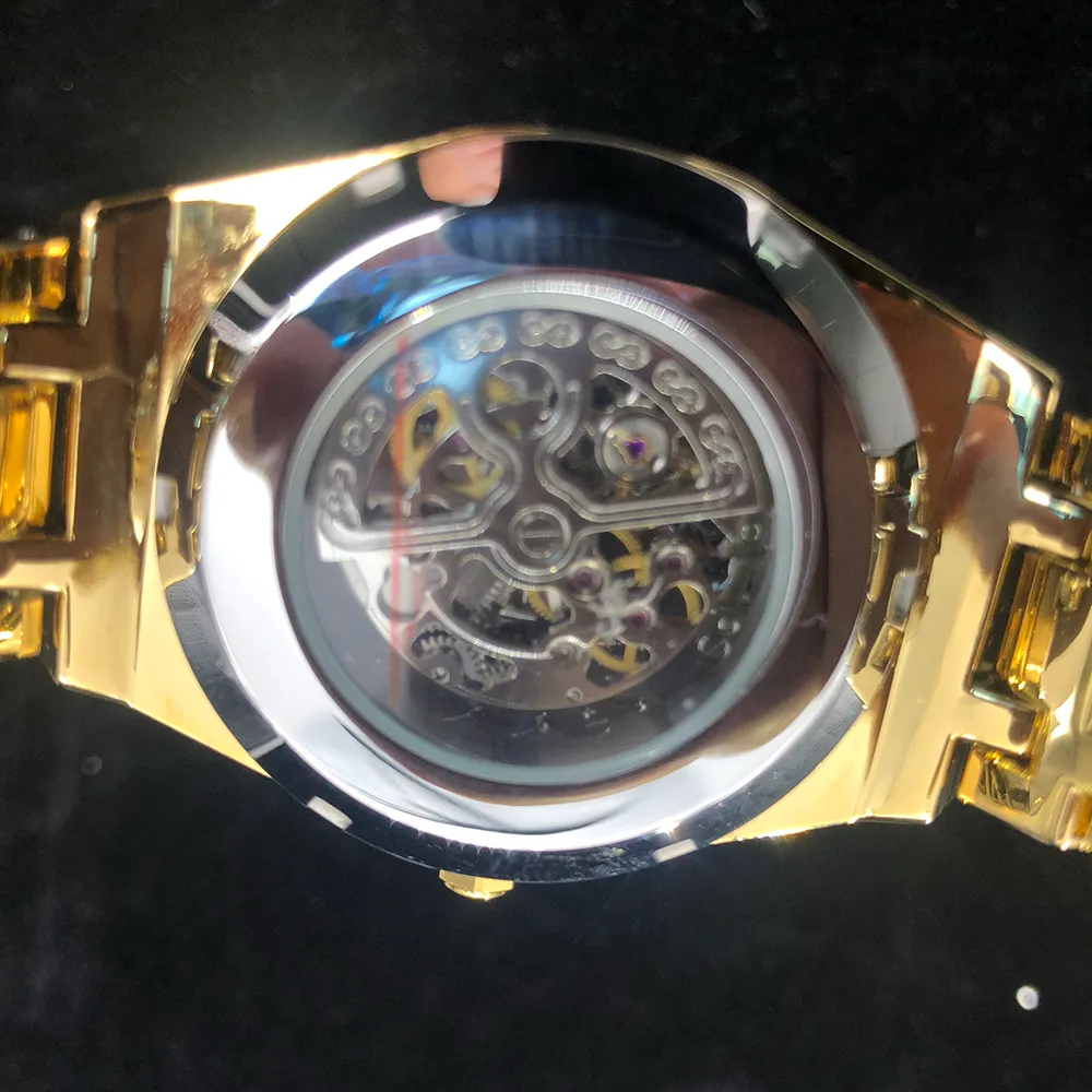 Hip Hop plein diamant glacé hommes montres haut de gamme de luxe en acier étanche homme montre hommes horloge Relogio Masculino2423