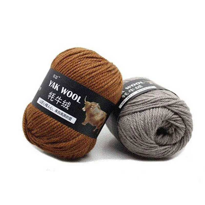 balle 100g Yak Yarn Épais DIY Tricot Laine De Cachemire Coloré Qualité Vente Tricoté Chunky DK Pull En Gros Y211129