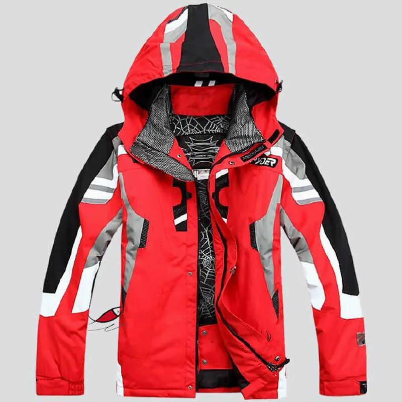 Sprzedaż kurtki zimowej mężczyźni wodoodporny płaszcz na zewnątrz kostium narciarski kurtka odzież snowboardowe ciepłe 210528