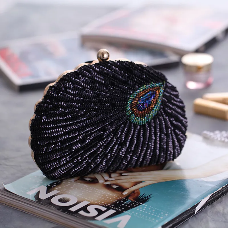 Handbags Women's Purses and Luxury Shape Clutch Sequin Designer Retro Embroidery Evening Bag Female Party Z079